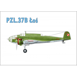 Magnes samolot PZL.37B ŁOŚ